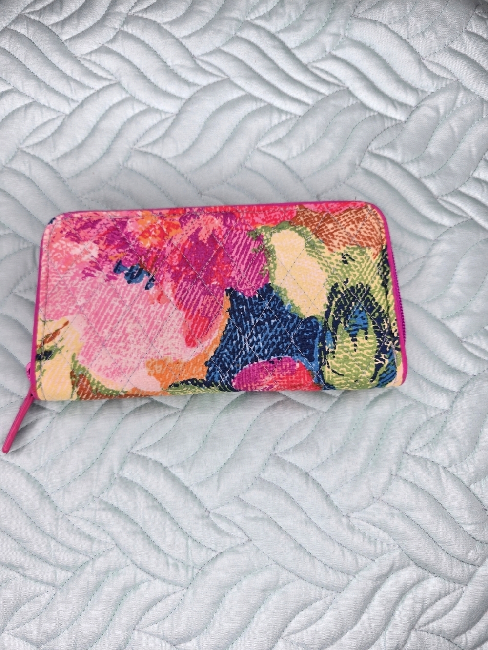 Vera Bradley Georgia Superbloom Floral Zip Wallet - Pink Multicolor